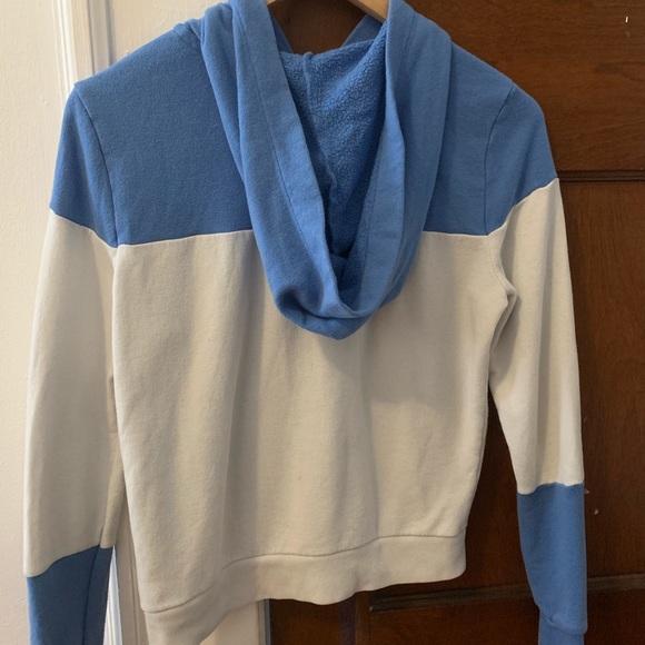 Blue and white Pink zip up sweatshirt - Picture 2 of 4